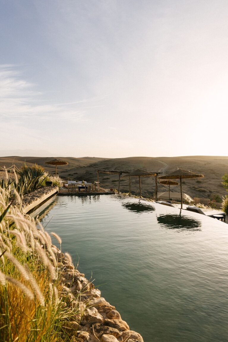 pool at carvan by habitas agafay